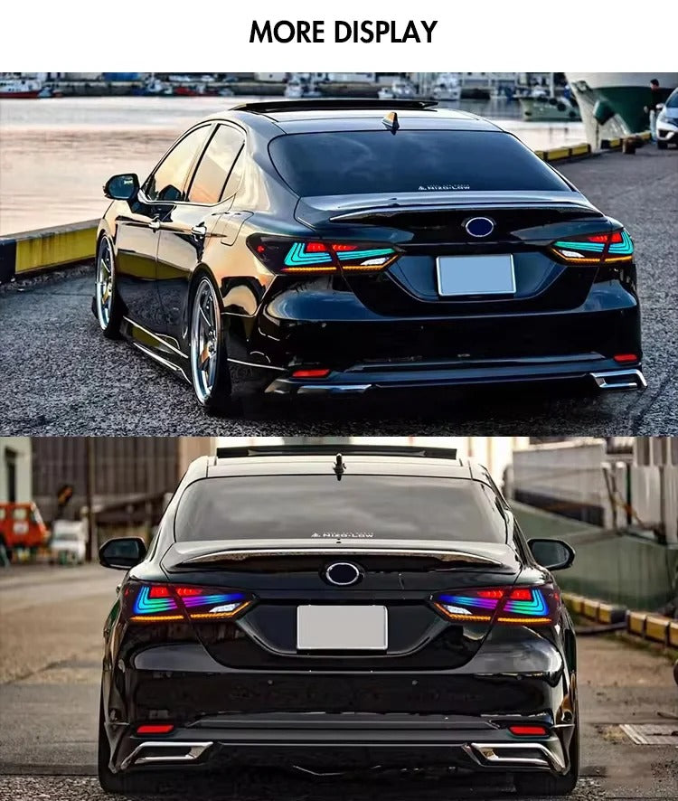 Tail Lights Assembly Start up Animation 2018-2024 DRL RGB Car Rear Back Lamps for Toyota Camry Tail Lamp