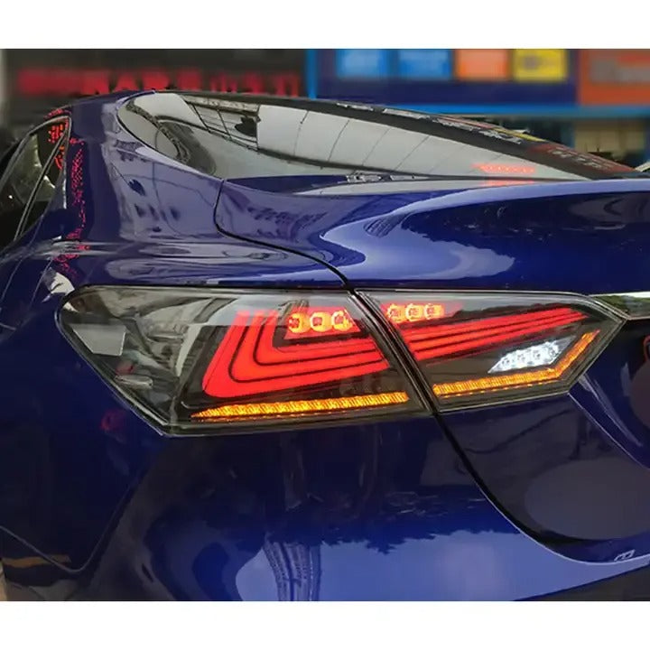 Tail Lights Assembly Start up Animation 2018-2024 DRL RGB Car Rear Back Lamps for Toyota Camry Tail Lamp