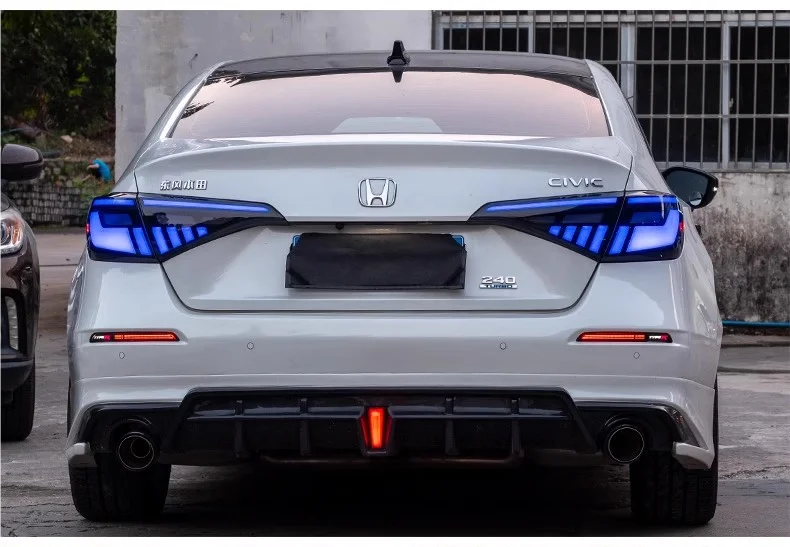 RGB LED Tail Lights with Startup Animation for Honda Civic 2016–2021