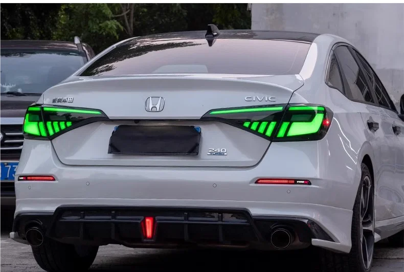 RGB LED Tail Lights with Startup Animation for Honda Civic 2016–2021