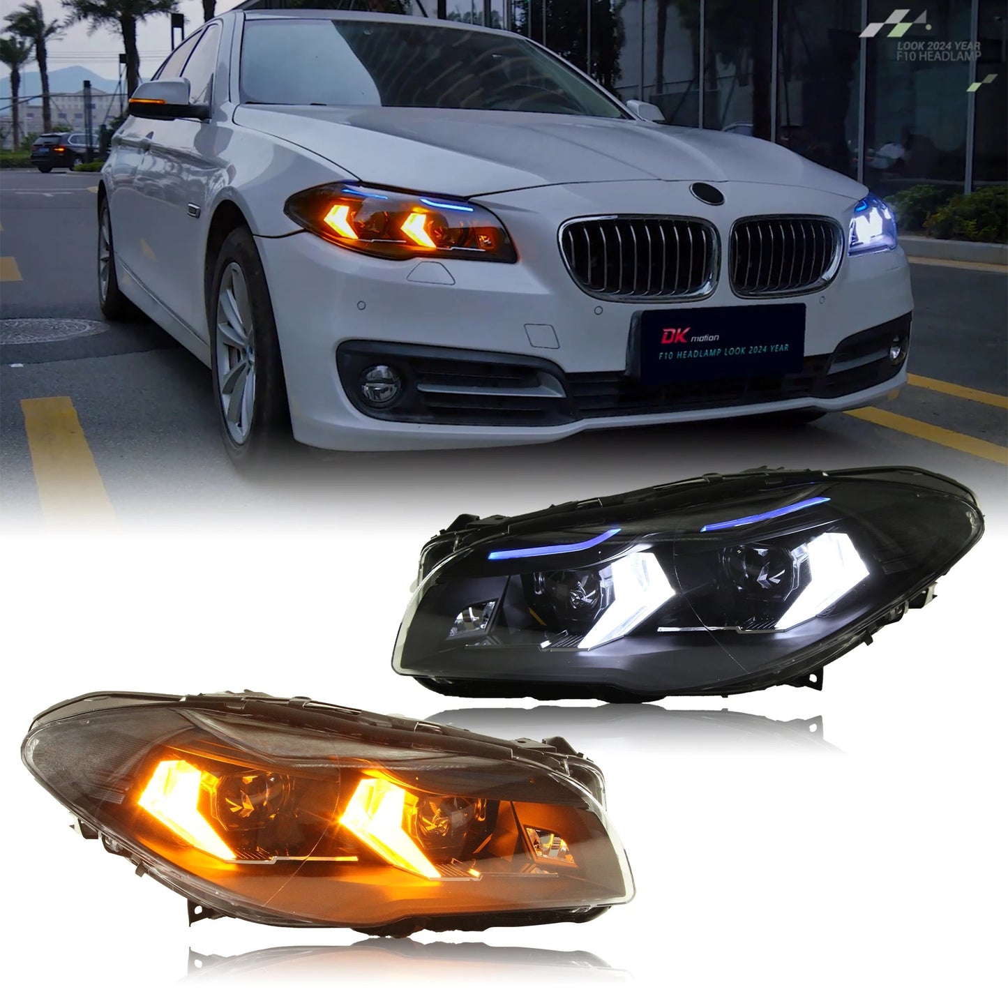 LED Headlight Upgrade for BMW 5 Series F10/F11 (2010–2017) – Full LED Projector Kit